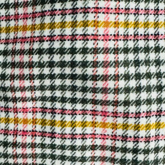 Talbots Button Front Wool Blend Houndstooth Plaid Above the Knee Size 10 - Picture 8 of 11